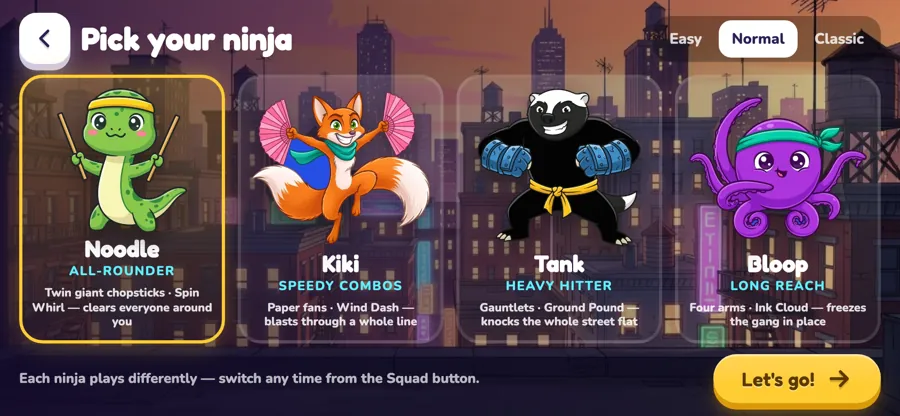 Pick your ninja